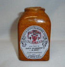 Rare Levi Garrett   Sons Tobacco Scotch   Rappee Snuff Ceramic Bottle