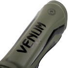 Venum Elite Lightweight Hook And Loop Shin Guards - Khaki black