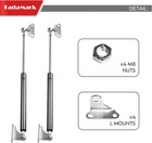 2pc 17  100lb Gas Struts With Brackets For Rv Bed Heavy Duty Lid Hatch C16-10171