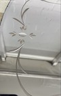 Rose Tint Vintage Etched Floral Ornate Felt Back Mirror Dresser Top Vanity 19 5   