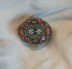 Vintage Italian Micro Mosaic Floral Pill Box  Italy