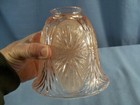 Brooke Crescent Pink Glass Bell Shaped Lamp Shade W  Reverse Textured Starbursts