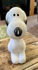 Vintage Snoopy Peanuts Ceramic Bank 1968 Quadrifoglio Hand Painted In Italy