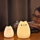 Silicone Led Night Light Touch Sensor Baby Kids Nursery Lamp Soft Rechargeable