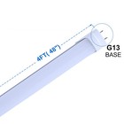 Led Tube Bulb 4ft 18w Double-end Single-end Powered 6000k Cool White Clear Milky
