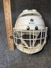 Vintage Mylec Hockey Helmet Mask 80s Ice Street Hockey White W  Foam Chin Cup