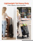 Vevor Shopping Cart With Wheels Foldable Trolley Dolly For Groceries 2-in-1