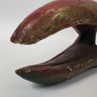 Antique Hand Carved Wood Bird Head Mask Folk Art Tribal Sculpture 18 Inch