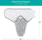 Warm Quilted Baby Swaddle Adjustable Newborn Swaddle Blanket Wrap 0-3 Months