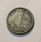 1918 S  Philippines 10 Centavos Silver  Coin