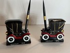 1913 Chevrolet Ceramic Vintage Antique Car Penholder Bookends Set Of 2 Japan 