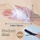 1pcs White Feather Hair Clip  Ostrich Hair Feathers Clips  Vintage White Fluf   