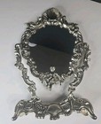 Vintage Silver Plated Cherub Pedestal Vanity Table Mirror Heritage Mint Ltd  