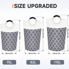 Large Laundry Basket Laundry Hamper Bag Washing Bin Clothes Bag Collapsible Tall