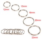 100x lot Key Rings Diy Metal Key Holder Split Rings Hoop Metal Loop Keychain  Cr