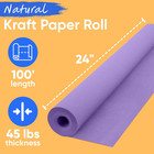 24  X 1200  Lilac Kraft Paper Roll 45 Lb Colored Craft Paper For Arts Crafts