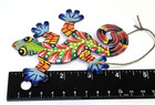 Metal Hand-painted Lizard Gecko Salamander Ornament 4 1 2 