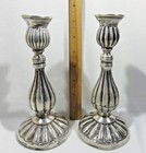 Vintage Metal Pair Of Candle Sticks 