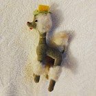 Two Vintage Mid-century Plush Poodles