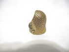 Thimble Vintage Gold-plated Xl Open Nail Carol Bradley 1975 W roses