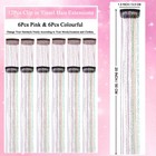 Clip In Hair Tinsel 20 Inch Glitter Tinsel Hair Extensions Fairy Hair Tinsel For