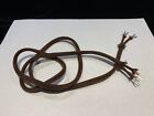 Brown Antique Telephone Replacement Receiver Cloth Cord Only 36  2 Conductor