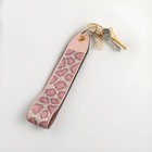 Nwt Victoria s Secret Rhinestone Keychain Wristlet Strap Pink Leopard
