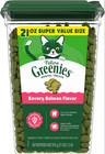 Greenies Feline Savory Salmon Flavor Adult Natural Dental Cat Treats 3x21-oz Tub