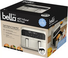 Bella Pro - 4-qt  Trizone Touchscreen Air Fryer With Dual Flex Basket - Oatmilk