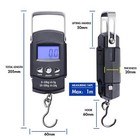 2 Pack Fish Scale Luggage Weigher 110lb Backlit Hook Display Tape 4 Batteries