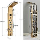 Stainless Steel Shower Panel Tower System Faucet Set Rainfall Massage Body Jets