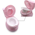 Flushing Sound Potty Training Toilet Toddler Baby Portable Chair Seat Kid Pink