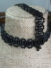 Mourning Jewelry Bracelet   Chocker Black Vintage Rare