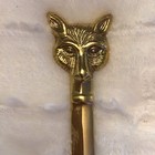 Vintage Style Heavy Solid Brass Fox Letter Opener Desk Office  6 1 4  