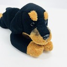 Fao Schwarz Rottweiler Puppy Dog Plush Realistic Black Brown 12    Stuffed Animal