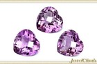Amethyst Gemstone Loose Stone  Heart Cut  12x12mm