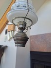 Quoizel Abigail Adams Vintage Floral Blue   White Light Swag Hanging Fixture
