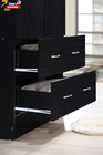 2 Door Armoire With 2 Drawers And Clothing Rod In Black