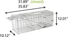 1-pack Silver Live Animal Cage Trap Folding Humane Cat Trap For Mouse 32x10x12