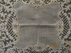 Rare Vintage Antique Silk Lace Handkerchief Hankie 7 3 4 