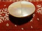 Vintage Max Factor Gold Tone Mother Of Pearl Lipstick Case With Lipstick Holder