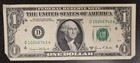 1969 D One Dollar Federal Reserve Note  1 - Major Offset Printing Error   92306