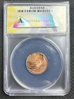 1990 Lincoln Cent  Struck 35  Off-center Anacs Ms 65 Red Lincoln Error High 