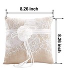 Awtlife Lace Wedding Ring Pillow  Flower Ring Bearer Pillow 8 26 Inch For Weddin