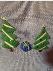Vintage All Points By Reference Point Christmas Sweater Women Sz Xl Blue W  Bear
