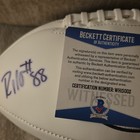Chicago Bears Signed Football  88 R  110 Autograph  Beckett Bas Witnessed