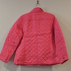 Talbots Pink Quilted Jacket Snap Front Pockets Women s Size L Regular