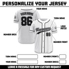 Custom Baseball Jersey Shirt Personalized Team Name Number Fan Gift Top