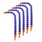 Rlecs 5pcs Round Nozzle 1 4pt Flexible Oil Coolant Hose Machine Tool Plastic
