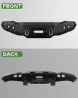 Full Width Front Bumper For Toyota Tundra 2007-2013 4 Led Winch Plate 2 D Rings